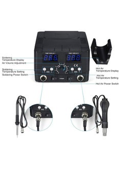 Gerenic Soldering Iron Kit  2 in 1 Digital SMD Rework Soldering Station Hot Air Soldering Iron Stand Desolder Welding Tools 220V  - Image 5