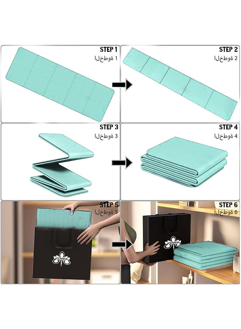 YOMER Foldable Non-Slip Yoga Mat – Anti-Strain Fitness Mat for Home, Gym & Travel - Image 3