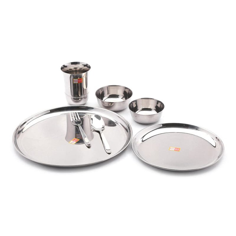 KCL Stainless Steel Dinner Set/Dinnerware/Lunch Set/Plate Set - 7 Pieces - Image 2