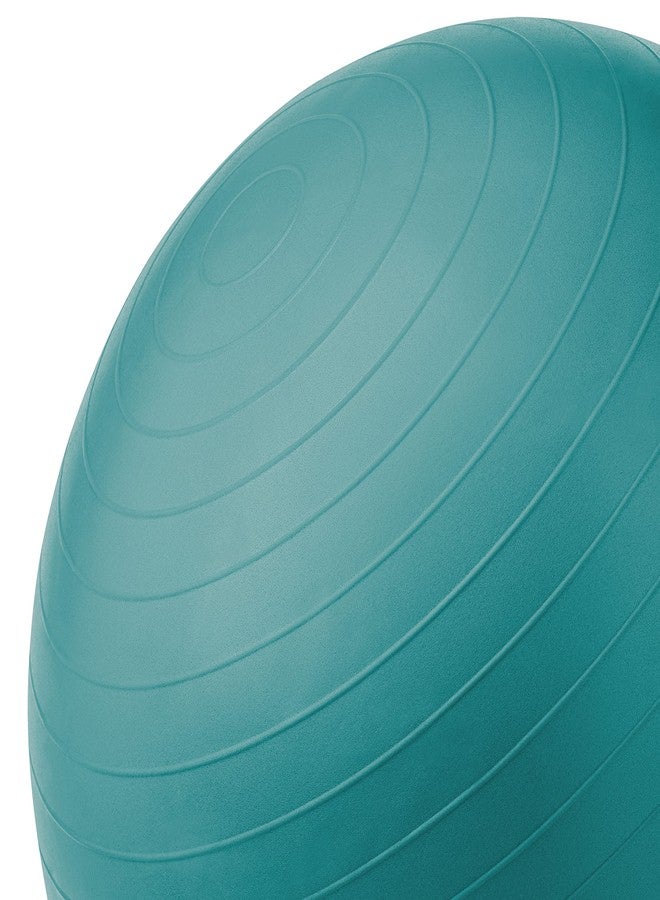 Retrospec Luna Exercise Ball, Base & Pump/Ball & Pump with Anti-Burst Material - Fitness Gym Swiss Ball - Perfect for Balance, Stability, Yoga, Pilates, Pregnancy & Birthing - 75cm - Turquoise - Image 3