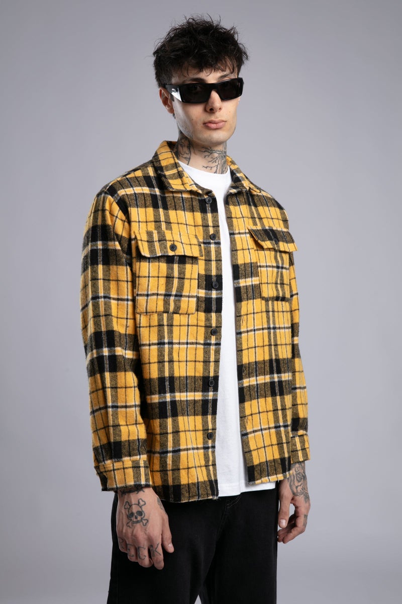 Catch Printed Detail Lumberjack Shirt - Image 3
