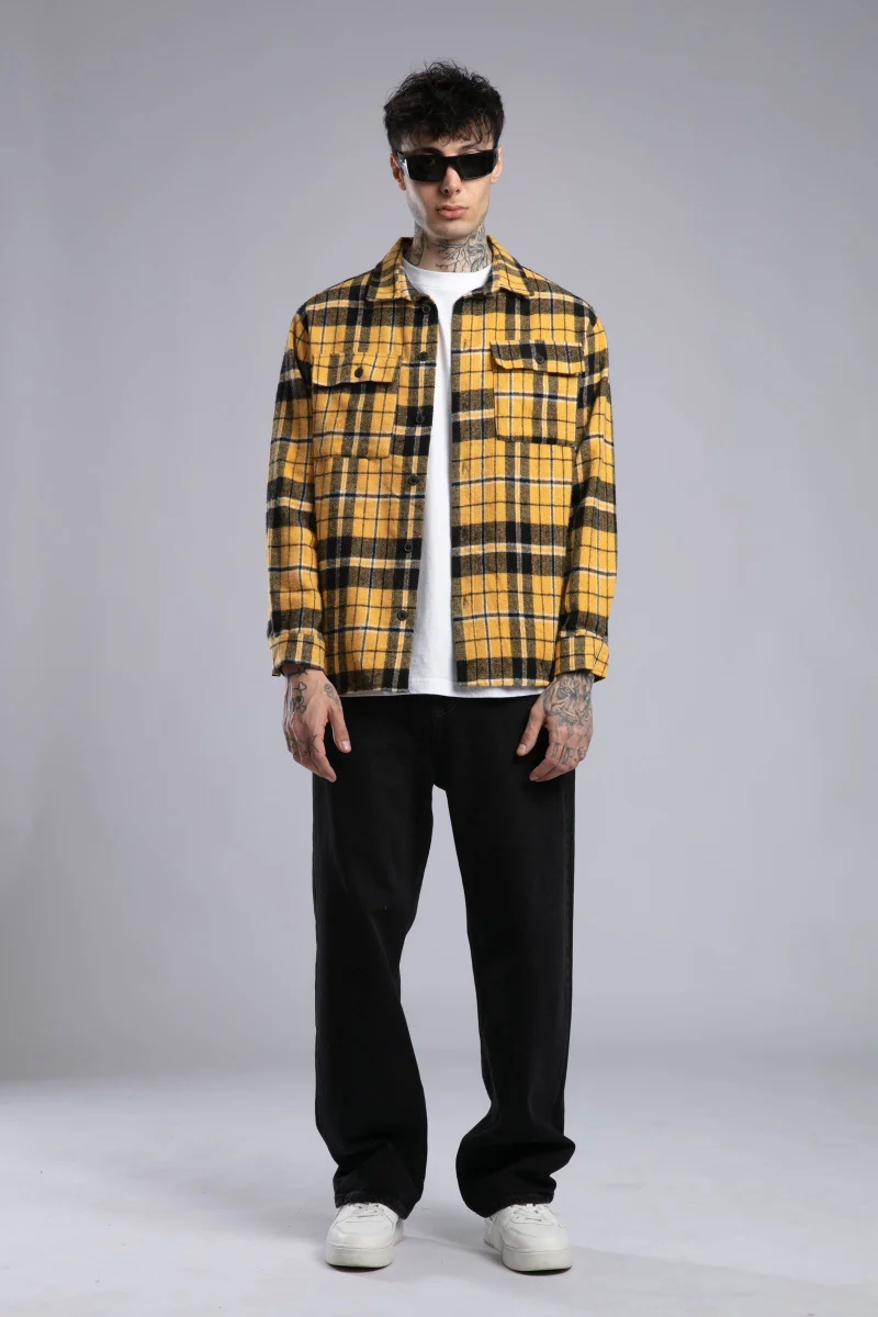 Catch Printed Detail Lumberjack Shirt