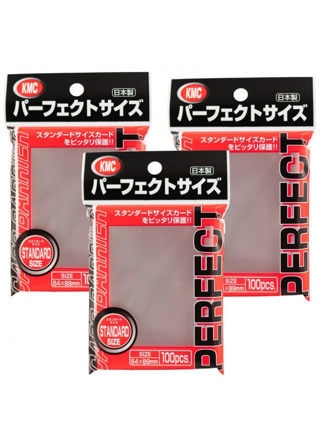 KMC 100 Pochettes Card Barrier Perfect Size Soft Sleeves, 3 Pack/Total 300 Pochettes Komainu-Dou Original Package, Clear  - Image 2