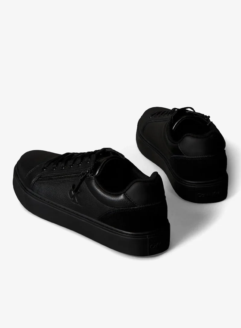 Calvin Klein Jeans Triple Black Classic Leather Trainers for Men | Best Price UAE