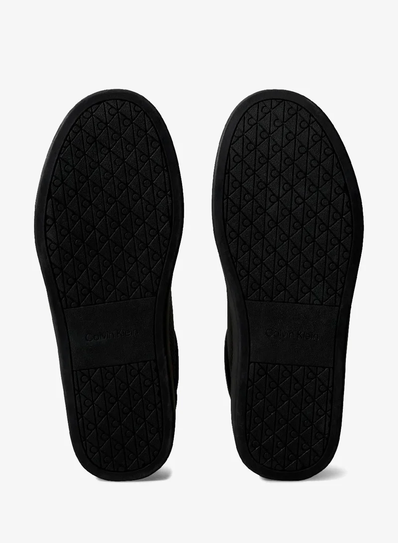 Calvin Klein Jeans Triple Black Classic Leather Trainers for Men | Best Price UAE