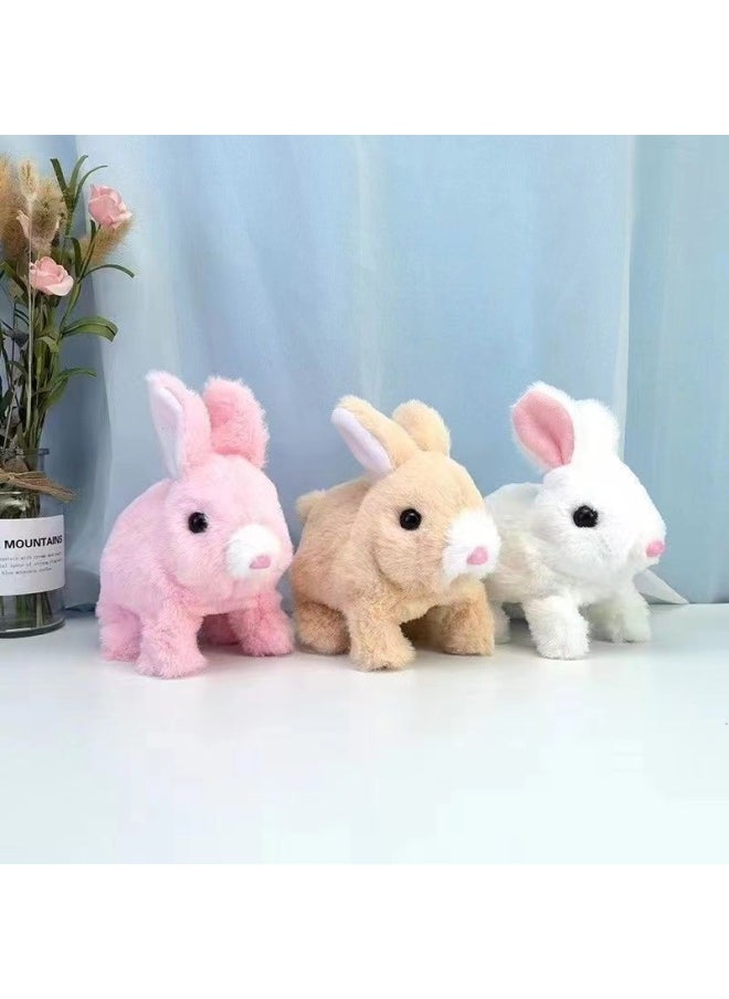 Little Rabbit Stuffed Toy Girl Electric Doll Doll Walking And Calling Little White Rabbit Children's Birthday Gift Style-Color:Electric Plush [little Rabbit] Gray With Battery  - Image 5