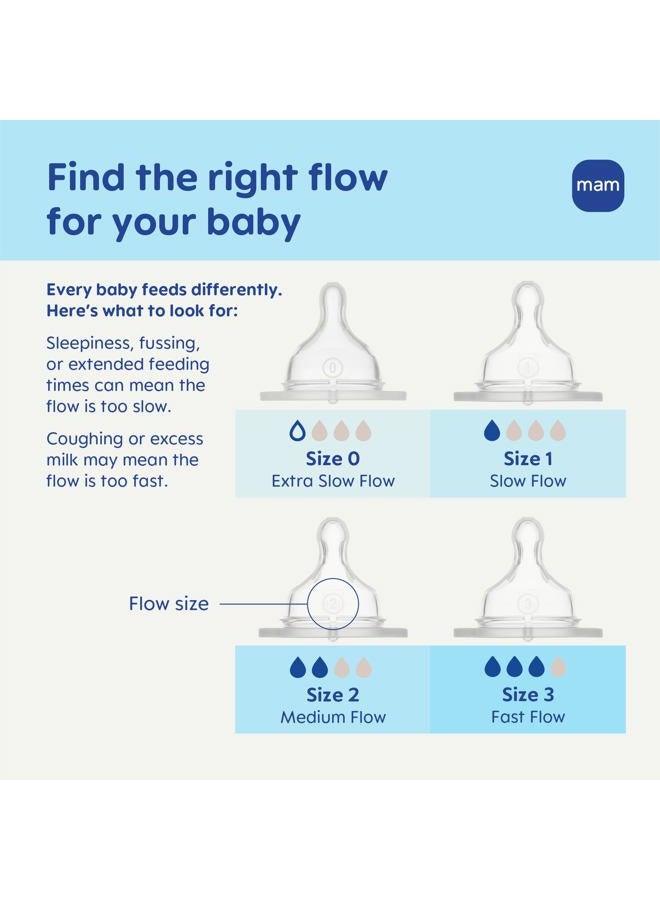 MAM Easy Start Anti-Colic Baby Bottle, Slow Flow, Breastfeeding-Like Silicone Bottle, Reduces Colic, Gas, & Reflux, Easy-to-Clean, BPA-Free, Vented Baby Bottles for Newborns, 0-3 Months - Image 5