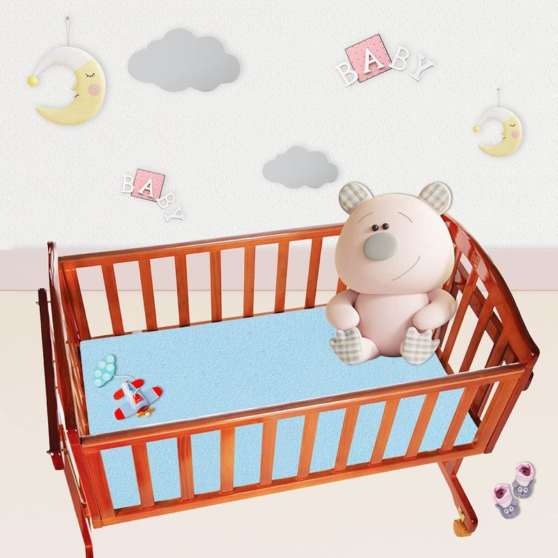 Desithat Waterproof & Washable Instadry Extra Absorbent Baby Dry Sheet & Bed Protector/Crib Sheet - Large 55x39 Inches/140X100 Cms(Red) - Image 5