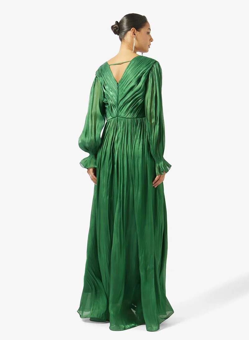 Golden Apple Vneck Maxi Dress