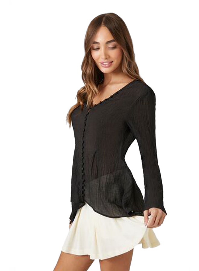 FOREVER 21 Handkerchief Chiffon Top - Image 3