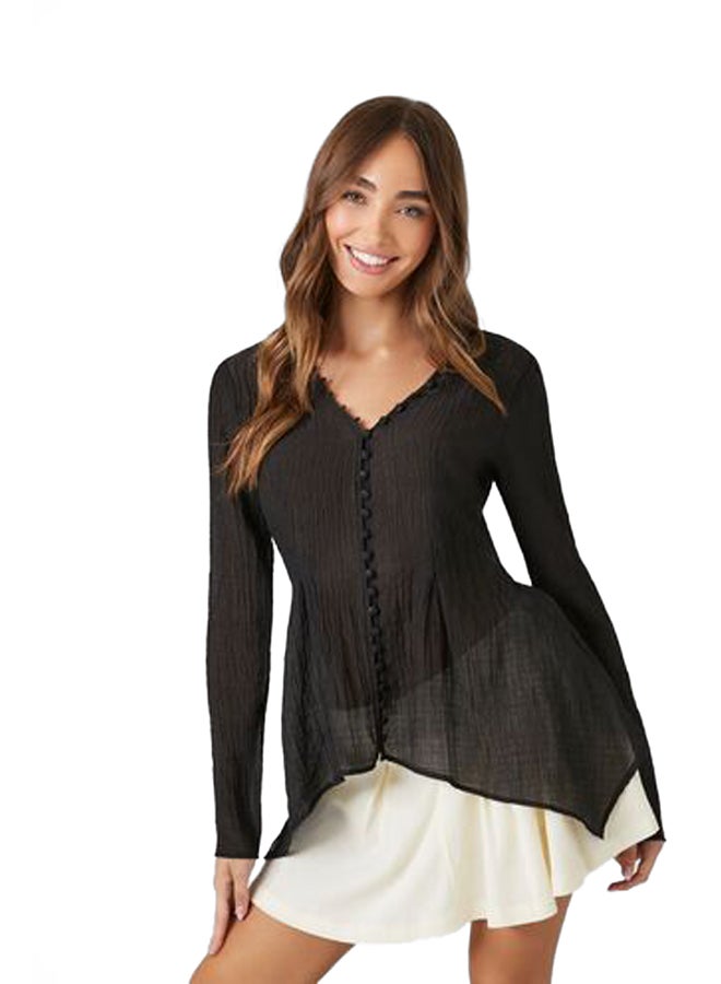FOREVER 21 Handkerchief Chiffon Top - Image 2