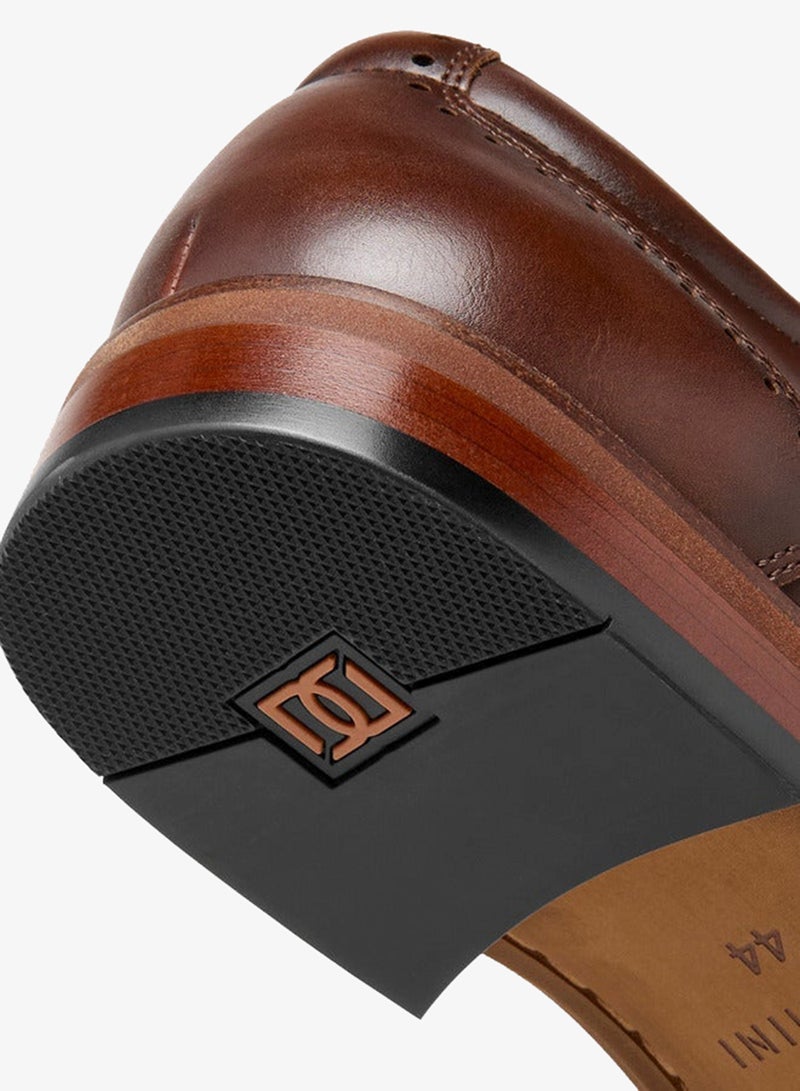 DUCHINI Men's Cutout Detail Lace-Up Derby Shoes - Image 5