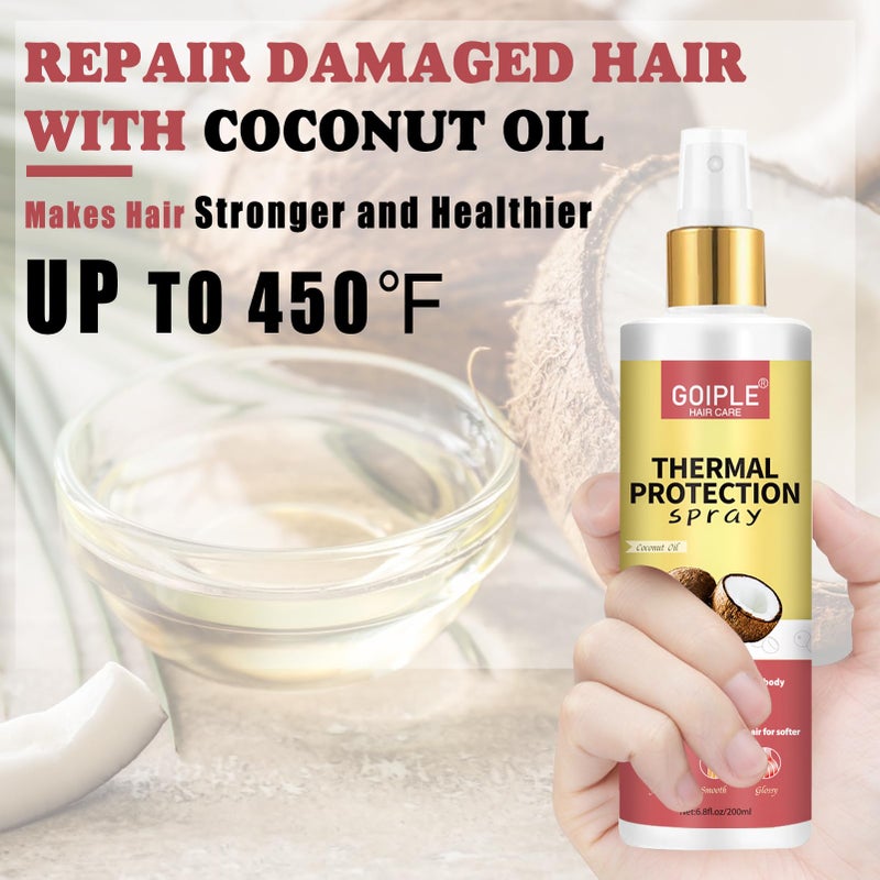 Goiple WOZUTUNT Hair Protectant, Coconut- Thermal Protector Spray, Paraben & Dye Free, Protects Heat Damage, Suitable for Daily Care - Image 3