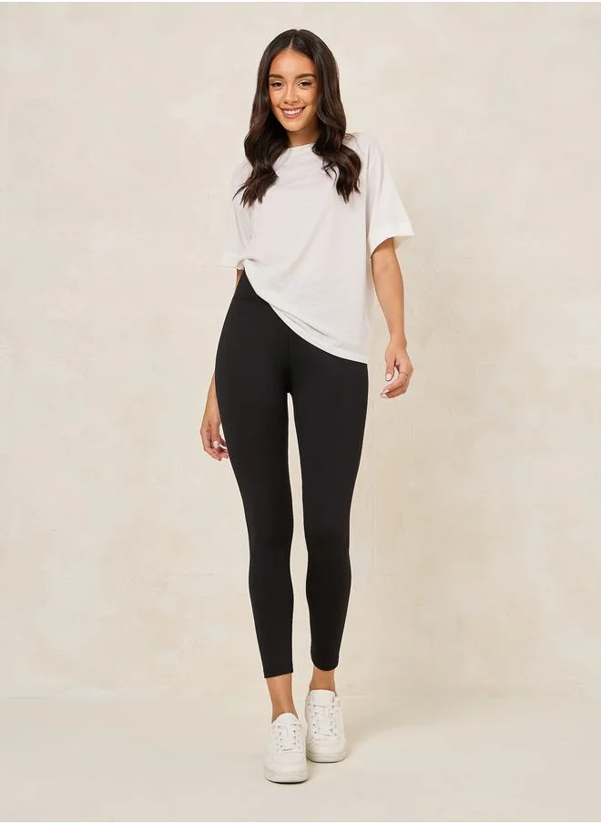 ستايلي Basic Wide Waistband Leggings