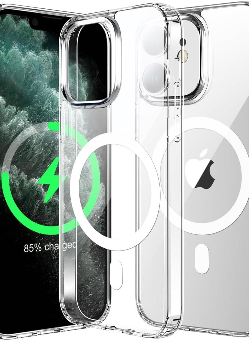 Generic - Magsafe Case for iPhone 11 Magsafe Clear Cover Magnetic Wireless Charging Support, Shockproof Protection, Scratch-Resistant for iPhone 11 - Clear - Image 1