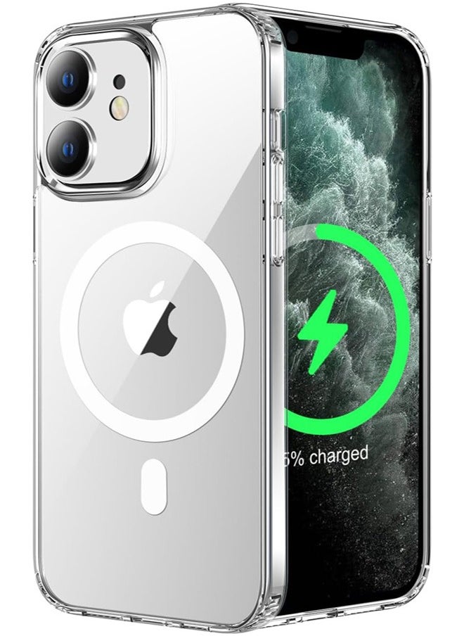 Generic - Magsafe Case for iPhone 11 Magsafe Clear Cover Magnetic Wireless Charging Support, Shockproof Protection, Scratch-Resistant for iPhone 11 - Clear - Image 1