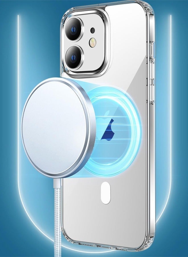 جراب لموبايل ايفون 11 ماج سيف شفاف يدعم الشحن اللاسلكي المغناطيسي، حماية ضد الصدمات، مقاوم للخدش لموبايل ايفون 11 - شفاف - Image 2