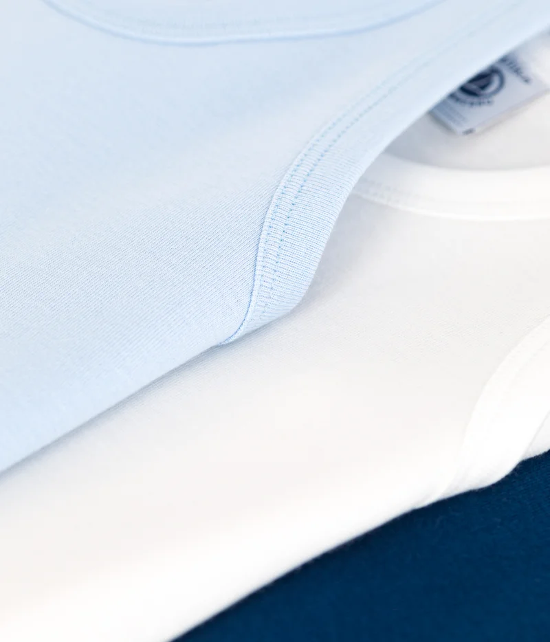 Petit Bateau Set of 3 plain cotton tank tops for children