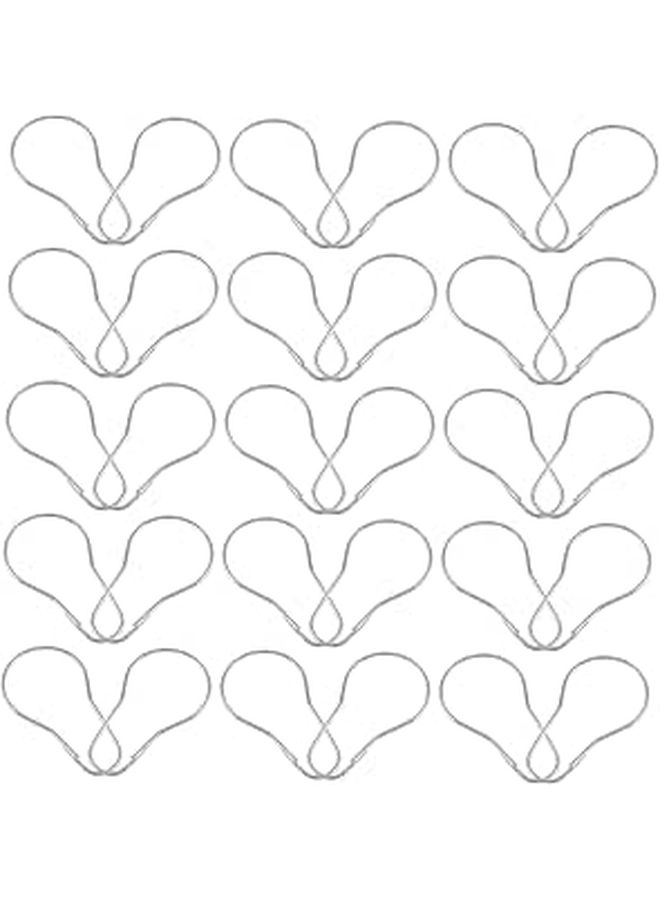 100 Pcs Stainless Steel Shower Curtain Hooks Metal Silver Finish Bathroom RV Drapery Use Glide Rollers Easy Installation - Image 1