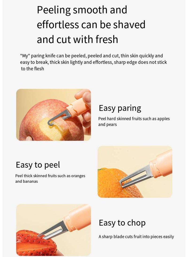 أطفال الهوغوز ملعقة فول، ملعقة فواكه ثنائية الأطراف، أدوات مائدة الأطفال، الاستخدام المحمول للرضع والأطفال الصغار لتناول الفاكهة (برتقالي) - Image 4