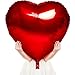 kortes Red Heart Balloons 4Pcs 32inch Foil Heart Balloon Valentine Day Balloons Room Decorations Kit Party Props Decor Love Balloons Red Valentines Day Heart Balloons - Image 2