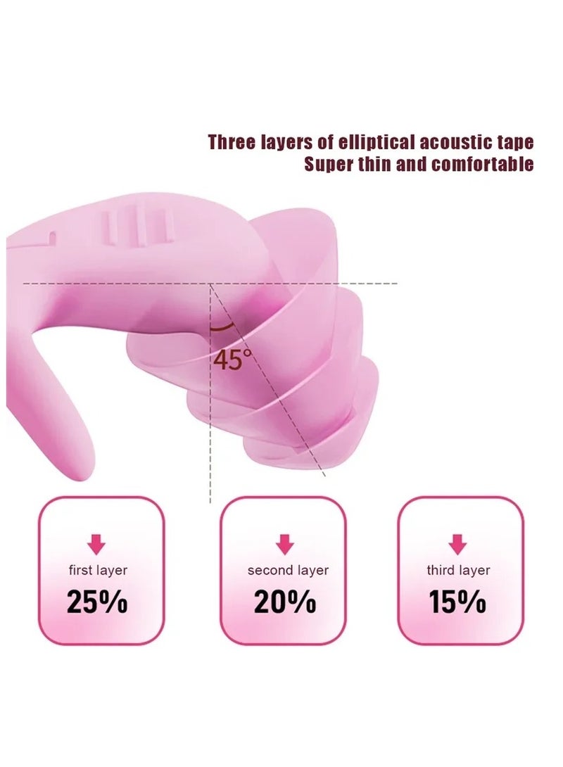 AROAQ Ear Plugs for Sleeping Sound Insulation Ear Protection Anti-Noise Plugs for Travel Silicone Noise Reduction (Pack Of 5 )  - Image 3