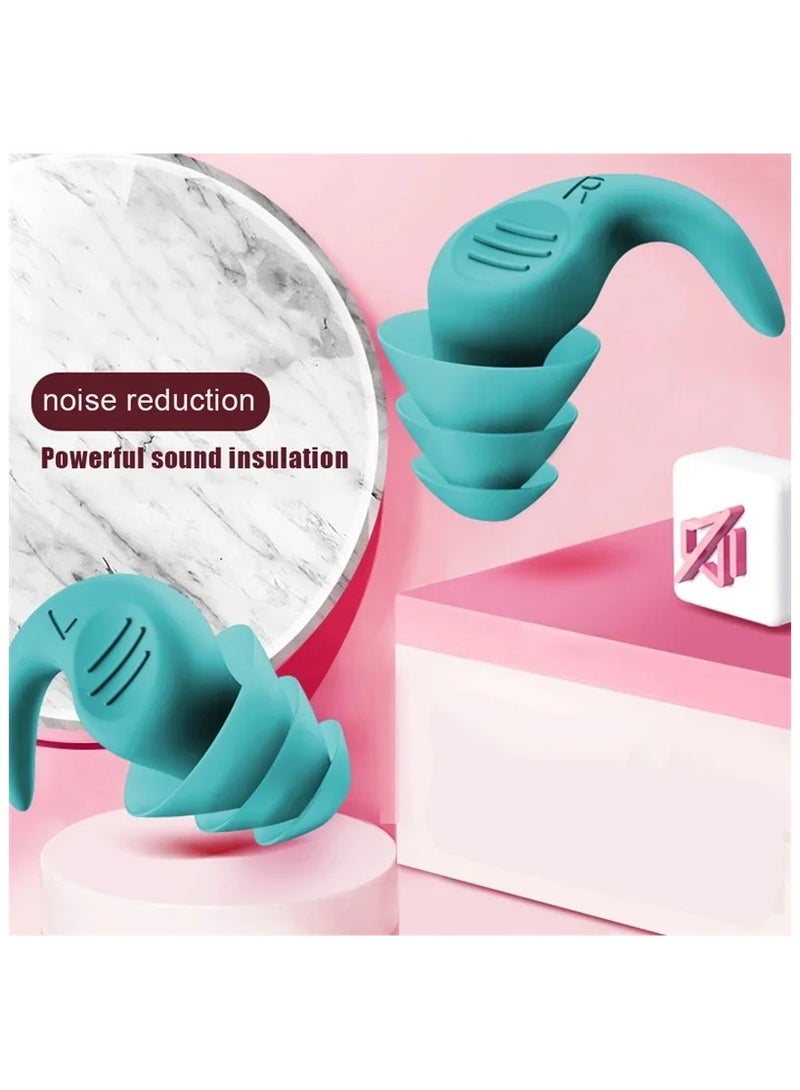 AROAQ Ear Plugs for Sleeping Sound Insulation Ear Protection Anti-Noise Plugs for Travel Silicone Noise Reduction (Pack Of 5 )  - Image 2