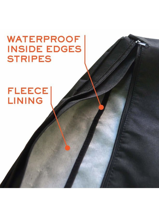 Bozzcovers Outdoor TV Cover 95-100 inch - WITH ZIPPER, Weatherproof, Waterproof 360 degrees protection, Soft Non Scratch Interior - Black - Image 4