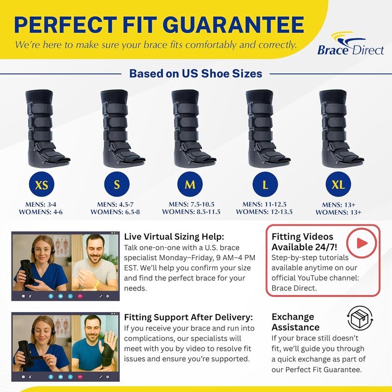 Brace Direct CAM Walker Boot - Tall Orthopedic Walking Boot for Fracture, Sprained Ankle, and Injury Recovery (Medium - US Shoe Size Men 7.5-10.5 / Women 8.5-11.5) - Image 3
