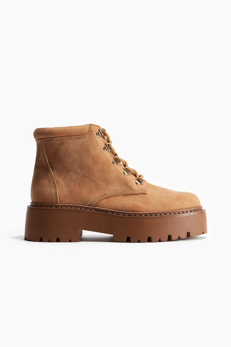 H&M Chunky Lace-Up Boots