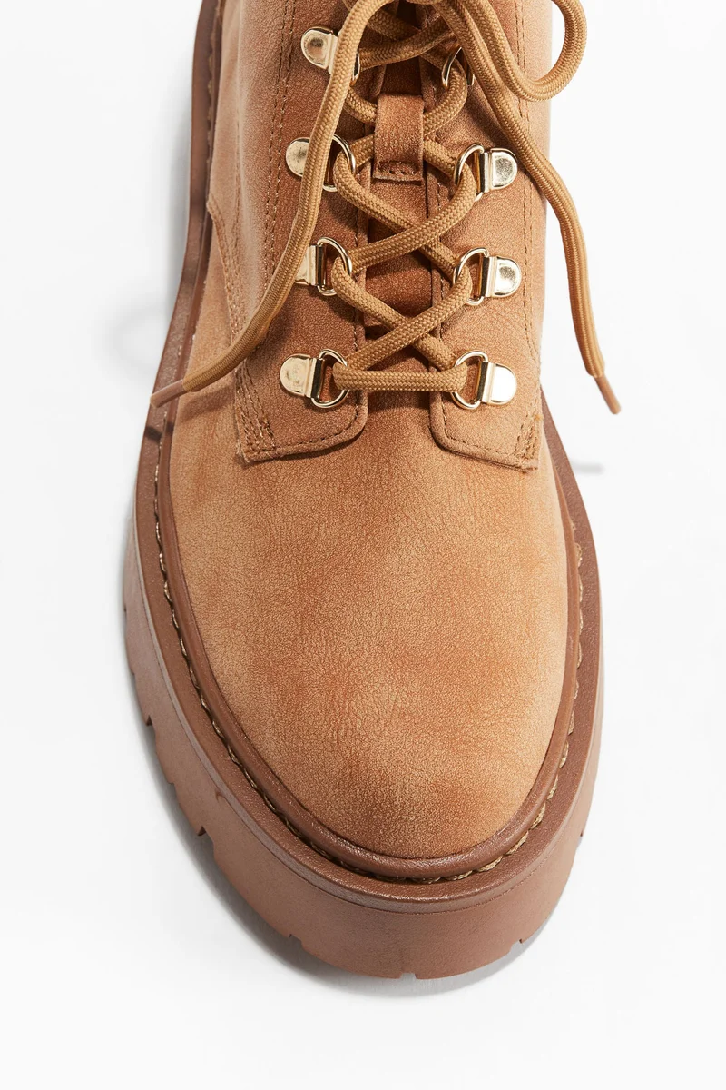 H&M Chunky Lace-Up Boots