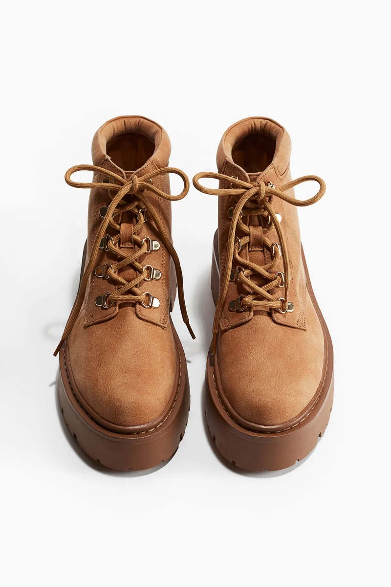 H&M Chunky Lace-Up Boots