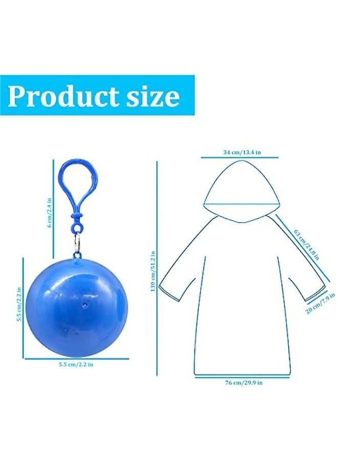 4 معاطف مطر محمولة بكرة للأطفال والرحلات والتخييم (ألوان متنوعة) - Image 2