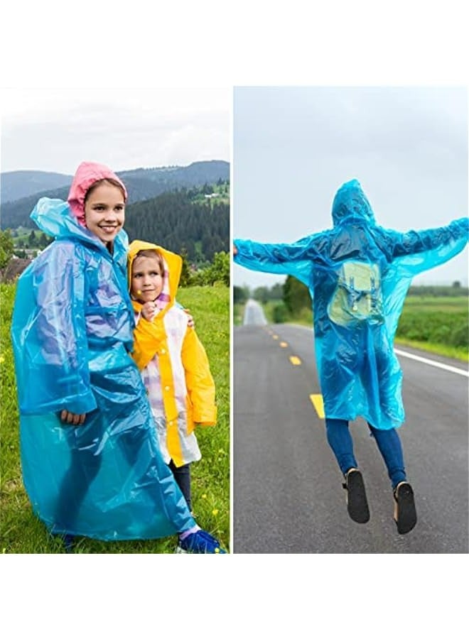 4 معاطف مطر محمولة بكرة للأطفال والرحلات والتخييم (ألوان متنوعة) - Image 4