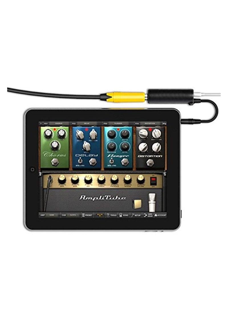 Guitar Effector Guitar Link Cable Adapter AMP Audio Converter Effects Tuner Guitar Interface Adapter(1/4" jack) for iOS device iPhone/iPad/iPod