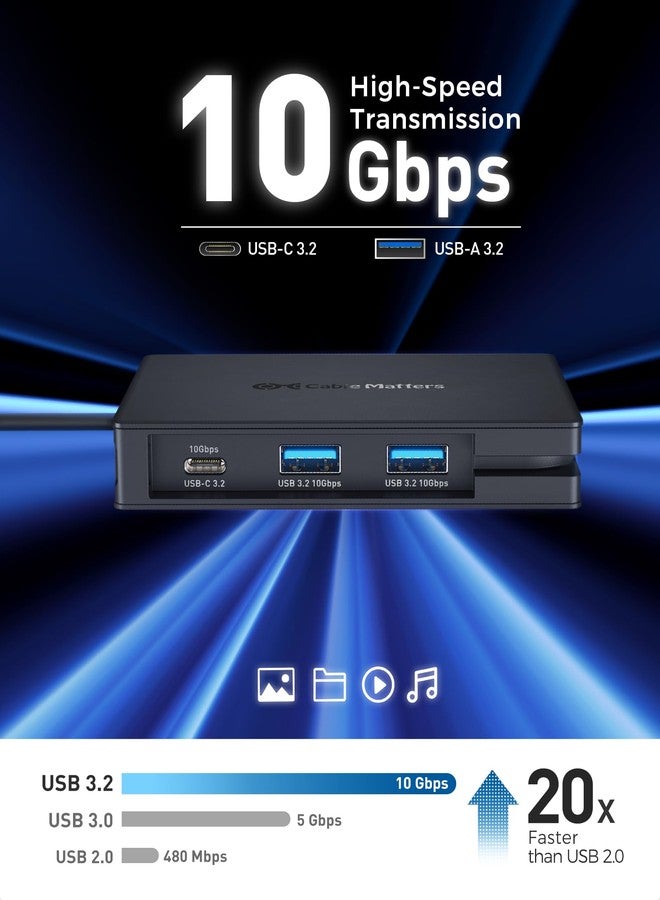 كابل ماترز موزع USB4 محمول 8 في 1 من Cable Matters بسرعة 40 جيجابت في الثانية، قاعدة توصيل USB4، منفذي HDMI بدقة 4K بمعدل 60 هرتز، منفذ HDMI واحد بدقة 8K بمعدل 30 هرتز، شحن سريع بقدرة 100 واط، منفذ إيثرنت جيجابت، متوافق مع Thunderbolt 4 لأجهزة XPS وSurface Pro وiPad Pro - Image 5
