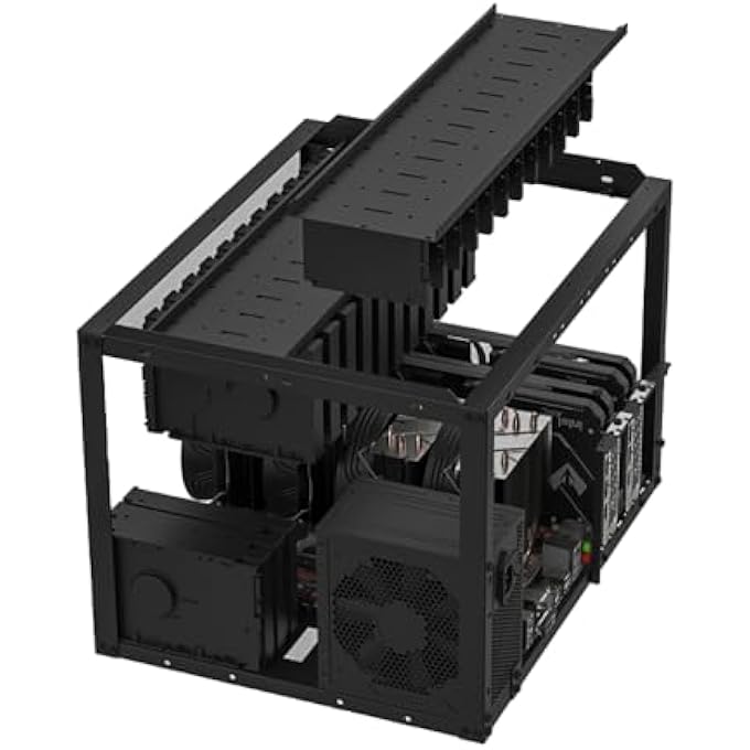rayihni 24+4 HDD OPEN AIR PC CASE DIY TEST BENCH FRAME WITH 3.5 INCH HARD DRIVE HOLDERS FOR CRYPTO MINING, CHIA FARMING XCH FIL BHD, NAS STORAGE CASE - Image 2