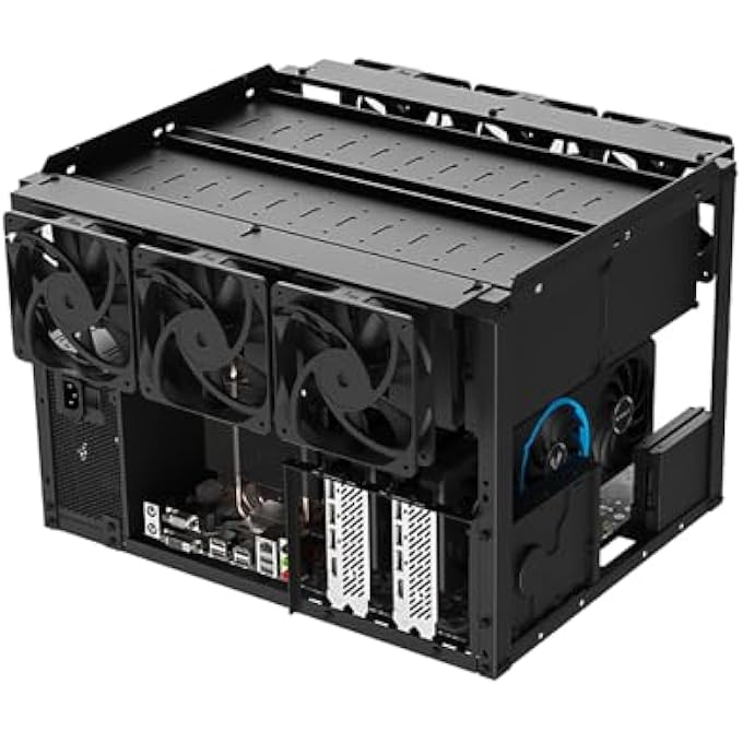 rayihni 24+4 HDD OPEN AIR PC CASE DIY TEST BENCH FRAME WITH 3.5 INCH HARD DRIVE HOLDERS FOR CRYPTO MINING, CHIA FARMING XCH FIL BHD, NAS STORAGE CASE - Image 1
