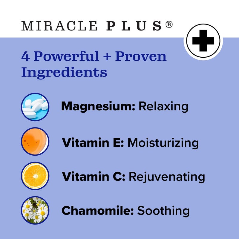 Miracle Plus Magnesium Cream For Leg Relief | Magnesium Lotion Calming Leg Cream Herbal Moisturizer Topical Body Butter Soothes + Calms Sensations, Itching, & Shaking, 8 Oz - Image 1