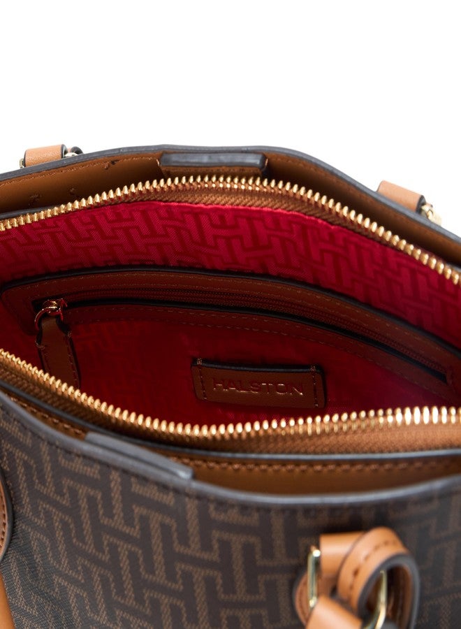 هالستون حقيبة يد نسائية من هالستون إتش، لون بني/بلوطي، مقاس واحد - Image 4