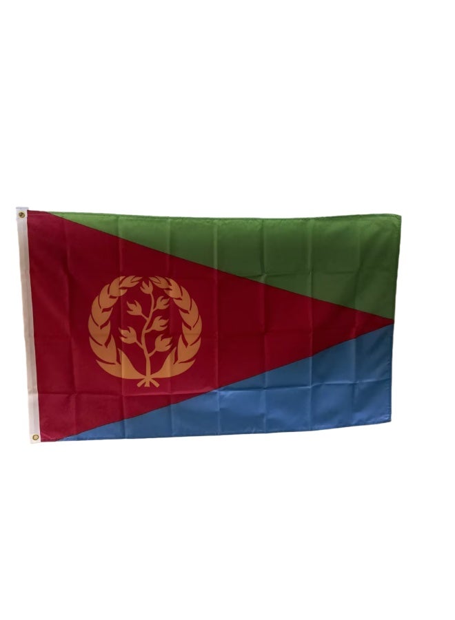 عاصفة علم إريتريا من Stormflag مقاس 90x150 سم (3x5 قدم) مصنوع بنسبة 100% من البوليستر مع حلقات نحاسية - Image 1