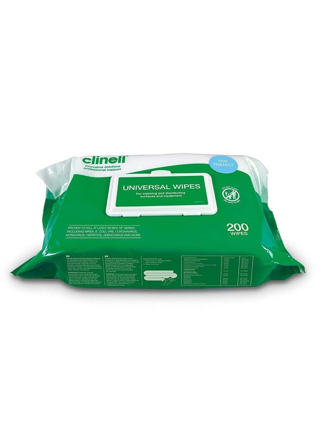 Clinell مناديل عالمية (200 مناديل) لكل عبوة - Image 1