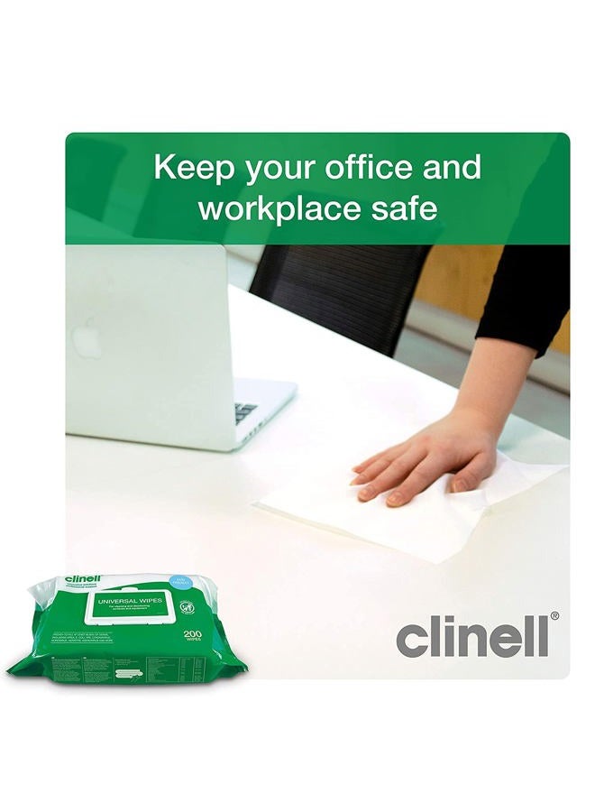 Clinell مناديل عالمية (200 مناديل) لكل عبوة - Image 2