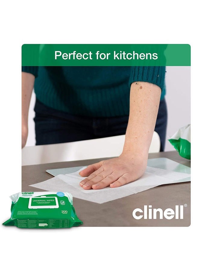 Clinell مناديل عالمية (200 مناديل) لكل عبوة - Image 3
