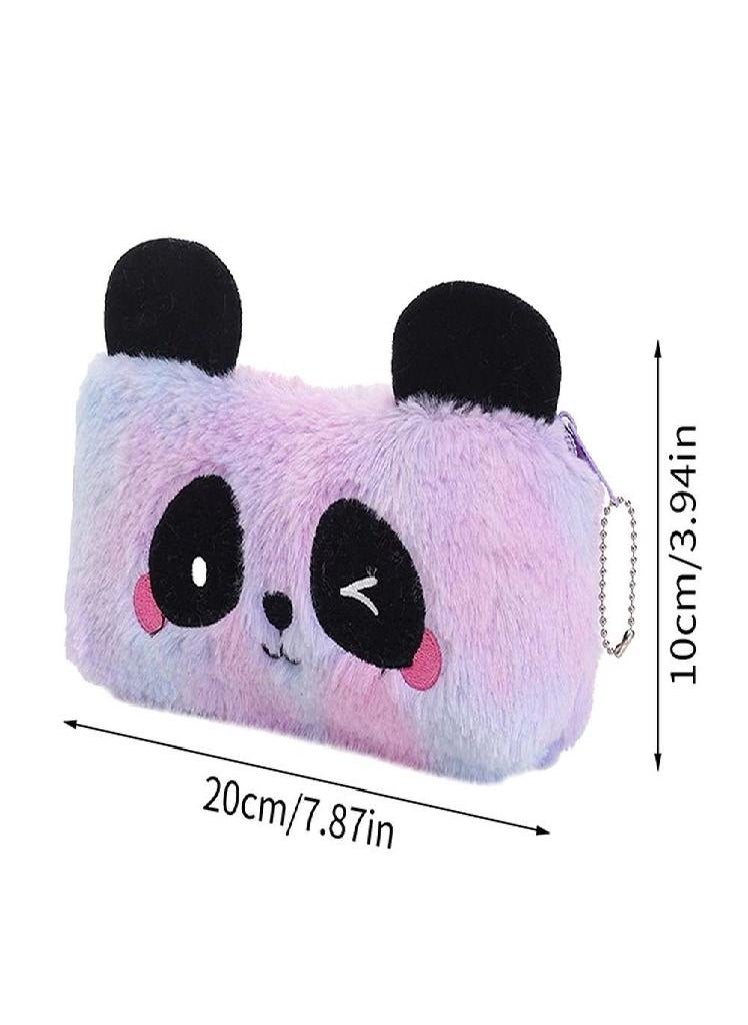 Eckek - Large Capacity Pen Pouch Plush Panda Pencil Bag Panda Pencil Case Plush Pencil Bag Panda Pen Bag - Image 1