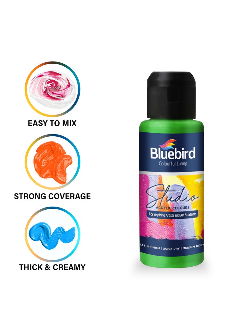 Bluebird  Acrylic Paint Neon Colors Student DIY Painting Pack Non-Toxic Art & Craft for Artists, Kids, Adults & Hobby Painters Set of 6 x 100 ml  - Image 3