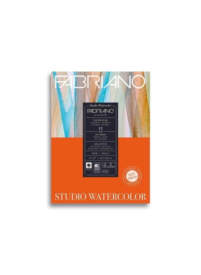 FABRIANO Studio Wc Pad 9X12 Hp 140Lb 12 Shts - Image 1