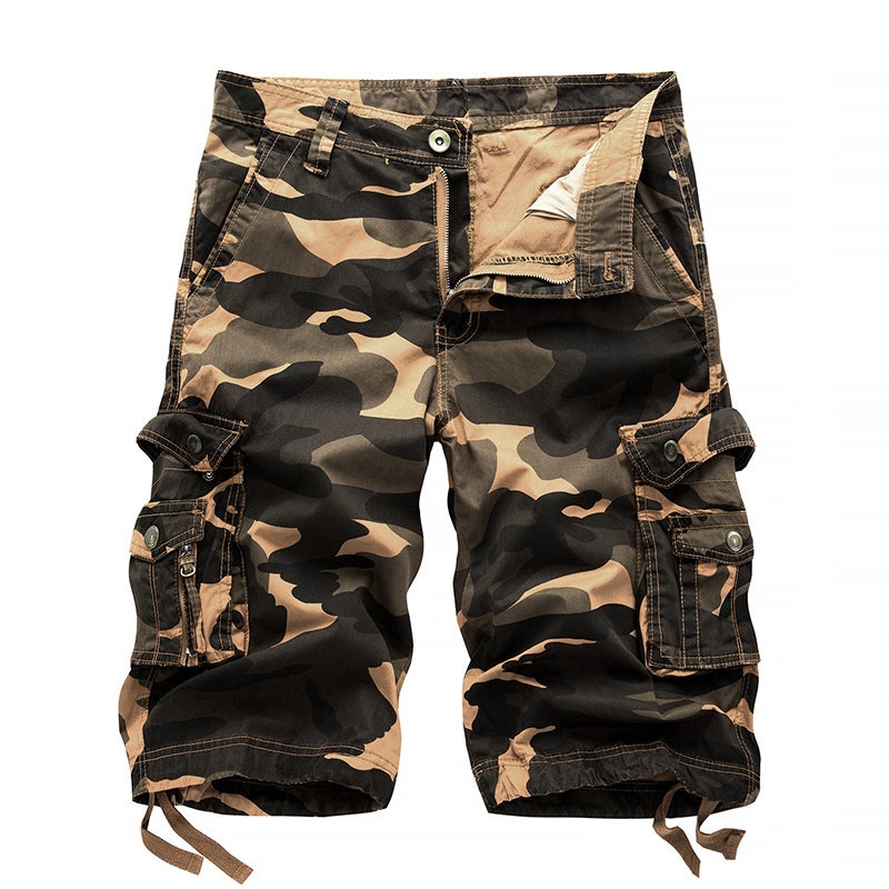 Men'S Fat Boy Loose Casual Overalls Camouflage Shorts Large Size Multi-Pocket Five-Point Pants 083 Super Large Size - Image 3