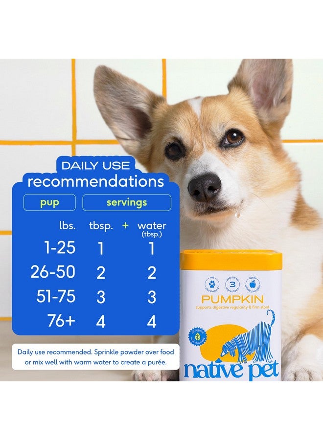 Native Pet Pumpkin for Dogs - Organic Powder Pumpkin Puree Dog Food Toppers -Rich in Fiber Supplement Powder Helps with Digestion, Nutrient Absorption, Diarrhea, Constipation & Upset Stomach-60 Scoops - Image 4
