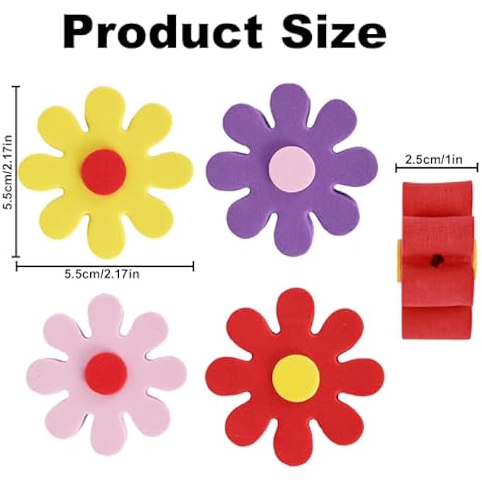 rayihni Pack of 4 Daisy Antenna Toppers, Funny Car Antenna Decoration, Universal Daisy, Car Decoration Accessories for Women and Men (4 Colours) - Image 3